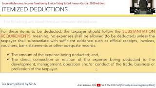 Deductions from the Gross Income  Itemized Deductions vs Optional Standard Deductions [upl. by Seerdi147]