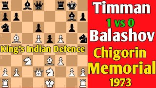 Timman vs Balashov  Chigorin Memorial 1973 chess [upl. by Kurt373]