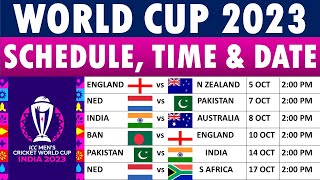 World Cup 2023 Schedule Full schedule with date time and venues [upl. by Ardna143]