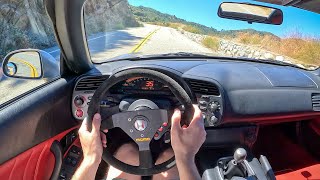 2001 Honda S2000  POV Canyon Blast Binaural Audio [upl. by Helfant403]