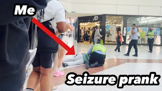 Seizure PRANK Security guards gets involved😱 social experiment [upl. by Docile]