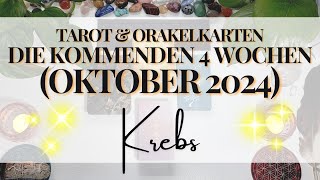 ♡ KREBS ☆ Aufregung amp ein Hindernis werden überwunden ☆ Oktober 2024 ☆ Tarot und Orakelkarten ♡ [upl. by Mallina]