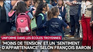 quotMoins de tensionquot et un quotsentiment dappartenancequot grâce à luniforme scolaire pour François [upl. by Askwith239]