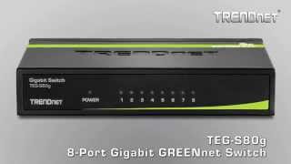 TRENDnet 8Port Gigabit GREENnet Switch TEGS80g [upl. by Arlynne514]