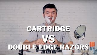 Disposable Cartridge Shave Vs Double Edge Safety Razor Review [upl. by Desimone970]