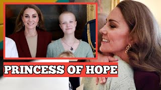 PRINCESS OF HOPE 🛑 Kate and Williams touching moments with fellow cancer sufferer katemiddleton [upl. by Hpesoy]