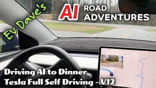 Driving AI to Dinner on the Back Roads  Tesla Full Self Driving V12 [upl. by Yrelle793]