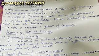 retained earnings  profits and its features  class 11 business studies [upl. by Terza444]