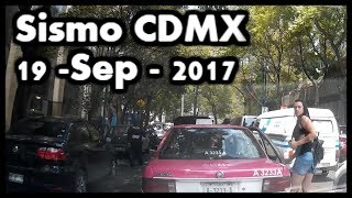 Momento exacto del Sismo México 19092017  Dashcam CDMX [upl. by Valeria]