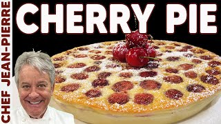 Cherry Custard Pie Clafoutis  Chef JeanPierre [upl. by Schwinn851]