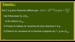 fonctions numériques  exercice de composée de deux fonctions [upl. by Une218]