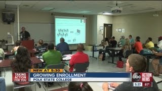 Polk State College sees growth in enrollment all other colleges experience drop [upl. by Onibag217]