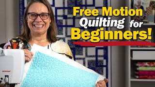 3 EASY Free Motion Quilting Designs  Complete Beginners Guide [upl. by Stier]