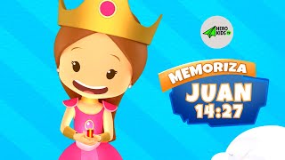 Juan 1427 🎁🌤️  Biblia para Niños  Memoriza la Biblia con Pequeños Héroes para niños [upl. by Nagaek]