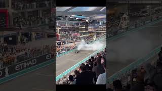 Lewis Hamilton doing donuts at the end of the 2024 Abu Dhabi GPlewishamilton mercedes [upl. by Janelle]