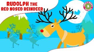 Rudolph The Red Nosed Reindeer  Christmas Songs for kids with lyrics  Carols  Reindeer Song [upl. by Durwood]