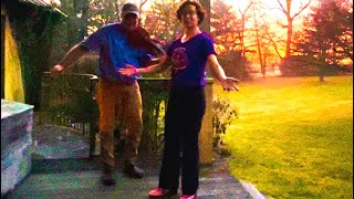 Back porch Buckdance Sunset in Pennsylvania Dutch Country  Miss Moonshine amp Bob McCluskie fiddles [upl. by Ettennil]