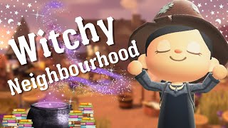 COZY WITCHY NEIGHBOURHOOD  AUTUMN TOWN FALL TOWN ISLAND  ANIMAL CROSSING NEW HORIZONS [upl. by Airrotal]