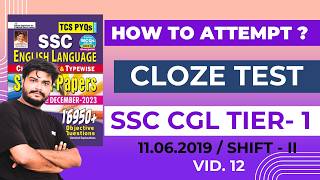 SSC  CLOZE TEST  12  KIRAN PUBLICATION  PREVIOUS YEAR  16950 [upl. by Raffarty]