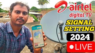 Airtel dish tv signal setting  airtel digital tv  satellite finder mobile app  dth antenna signal [upl. by Hanson40]