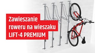 Jak poprawnie zawiesić rower na wieszak na rower LIFT4 PREMIUM  KROSSTECH [upl. by Ecirtel]