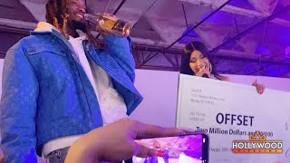 WATCH Cardi B gift Offset 2M Dollars at 30th Birthday Bash [upl. by Rehpotisrhc]