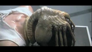 Alien film HD 1979  First encounter with the creature  Alien Kiss [upl. by Etnaud520]