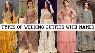 Types Of Wedding Dresses With NameWedding Outfit Ideas For Girls Women Ladies With NamesTo Fashion [upl. by Iaria171]