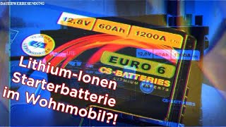 Einbau einer 60Ah Lithium Ionen Starterbatterie LiFePO4 in den Fiat Ducato [upl. by Novyat]