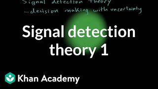 Signal detection theory  part 1  Processing the Environment  MCAT  Khan Academy [upl. by Flosser]