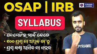 Osap Irb vacancy 2024  osap irb syllabus  full details  age limit  Pyramid Classes [upl. by Lonee]