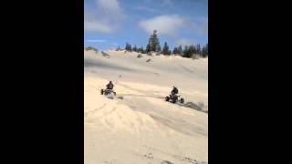 Suzuki lt 500 quadzilla vs banshee Oregon dunes near boxcar hill [upl. by Arac]