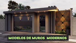 ✔️FACHADAS DE MUROS SIMPLES E MODERNOS [upl. by Disharoon332]