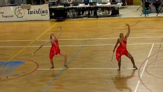 Championnes de France Duo Sénior 2010 de Twirling Bâton 5 notes à 100 HD [upl. by Hancock]