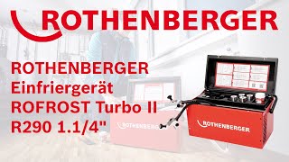 ROTHENBERGER Einfriergerät ROFROST Turbo II R290 114quot [upl. by Emera]