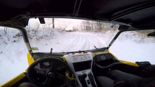 Yamaha YXZ1000R ripping around on the snow and ice [upl. by Dilks857]