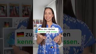 KENNEN vs WISSEN Deutsch lernen  Grammatik  Wortschatz  learn German shorts deutschlernen [upl. by Adien]