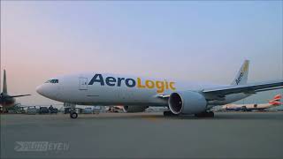 Hong Kong Leipzig AEROLOGIC BOX519 Boeing 777 F Takeoff at Hong Kong [upl. by Pelaga835]