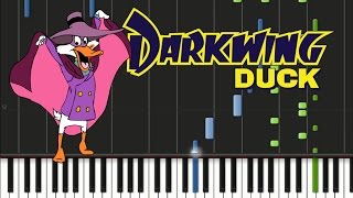 Darkwing Duck  Theme Song Synthesia Tutorial [upl. by Saxe915]