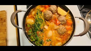 CALDO DE ALBÓNDIGAS CON ARROZ PARA TI [upl. by Aihsyt455]