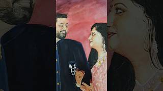 Watercolour Painting Potrait 💙🩷viralvideo viralshort satisfying painting artisticalisha [upl. by Inavoj]