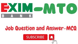 Exim Bank MTO MCQ Job Question Solution  MTO  2010 [upl. by Mis37]