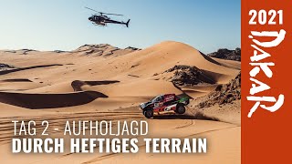 Inside Dakar 2021 Tag 2  Erfolgreiche Aufholjagd durch Dünen Canyons und weite Täler [upl. by Azrim]