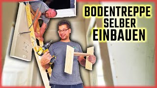 BODENTREPPE EINBAUEN  Montagevideo Einschubtreppe  Home Build Solution [upl. by Acemahs]