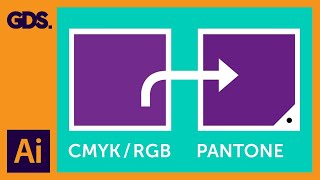 CMYK  RGB to Pantone  Converting colours in Adobe Illustrator [upl. by Ehrman]