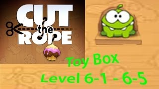 Cut the rope Toy Box Spielzeugbox Level 61  65 3 stars walkthrough [upl. by Kere]