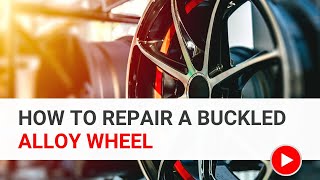 How to repair a buckled alloy wheel  Straightening a wheel [upl. by Giza]