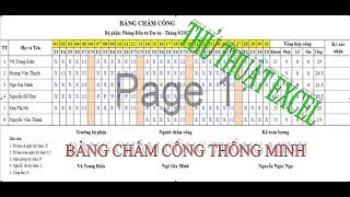 👍🏻♥️🚀 Bảng chấm công thông minh  Hướng dẫn chi tiết cách lập trên excel [upl. by Isacco711]