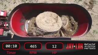 Jaylor 5275 TMR Mixer Bale Processing Demo [upl. by Atnahc]