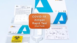 ALLTEST COVID19 Antigen Rapid Test Oral Fluid Human Demo [upl. by Karl667]